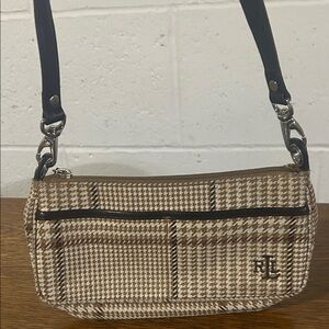 Shades of Brown Plaid Lauren by Ralph Lauren Shoulder Bag